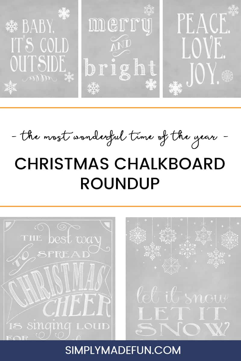 Decorate your home for the holiday's without spending a lot of money on pricy decorations with these 15 Christmas Chalkboard Printables!