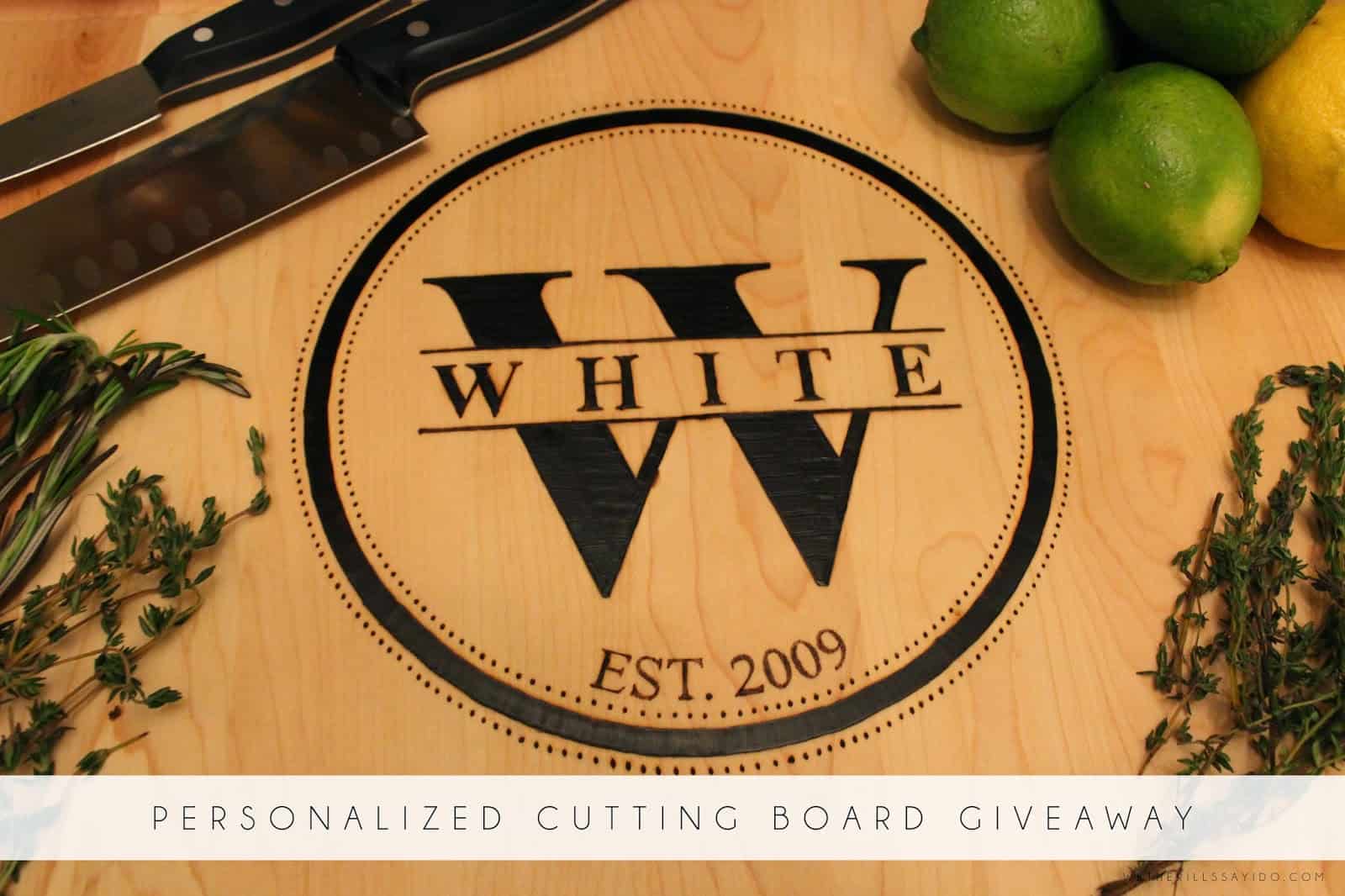 Custom Cutting Board Giveaway