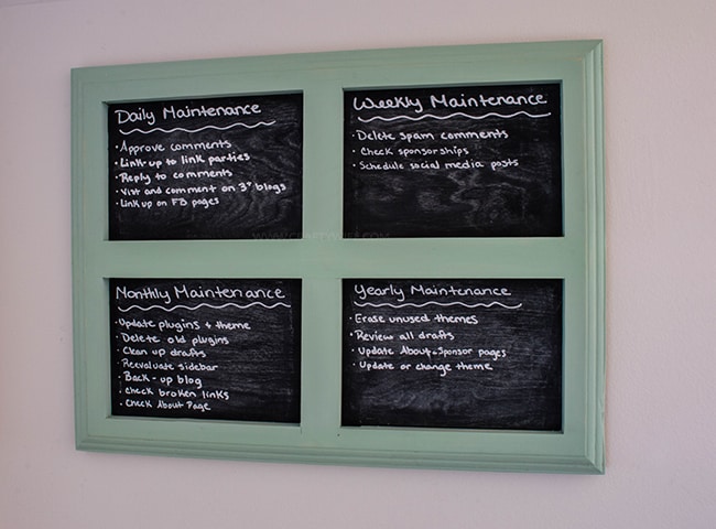 Chalkboard Framed Checklist