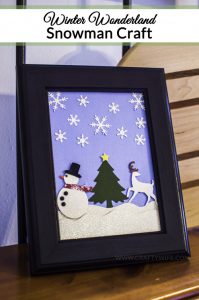 Use paper crafts to create a winter wonderland picture display for your home. Use a snowman hole punch and other paper craft items to create the scene.