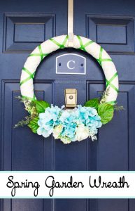 Brighten up your front door with a simple Spring Garden Wreath to celebrate the warmer weather that this season brings!