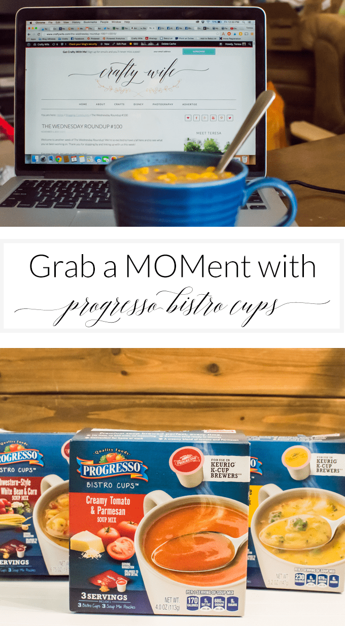 As a new mom, finding time to eat can be hard! Especially when your baby wants to cuddle. Grab a few MOMents to yourself with the new Progresso bistro cups!