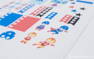 Print and cut your own Captain America planner stickers & deck out your Erin Condren Life Planner just in time for the new movie, Captain America Civil War!