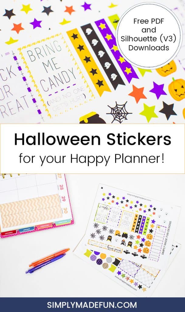 Halloween Stickers | Happy Planner | Free Printable | Halloween Printable | Holiday Crafts