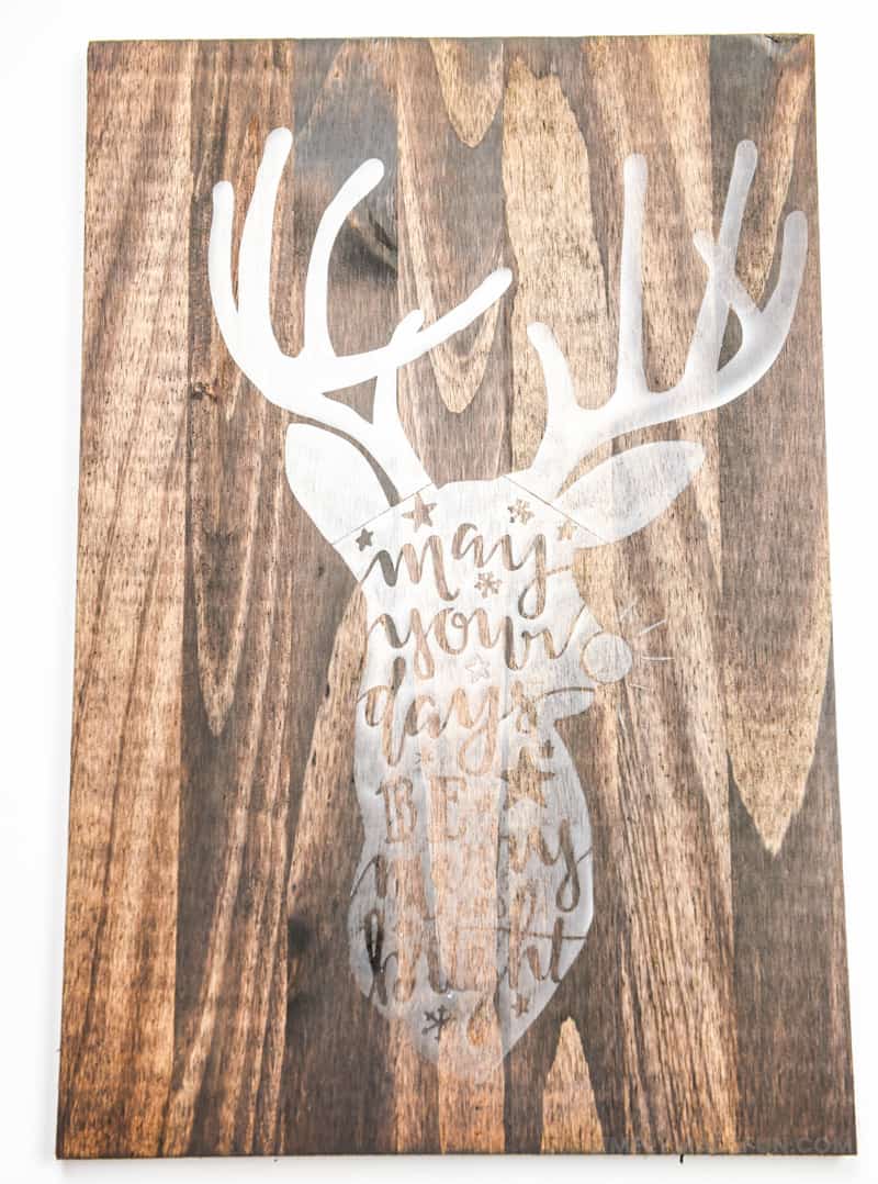 Hand Lettered Rudolph Craft | Christmas Ideas | Christmas Crafts | Christmas DIY | Vinyl Crafts