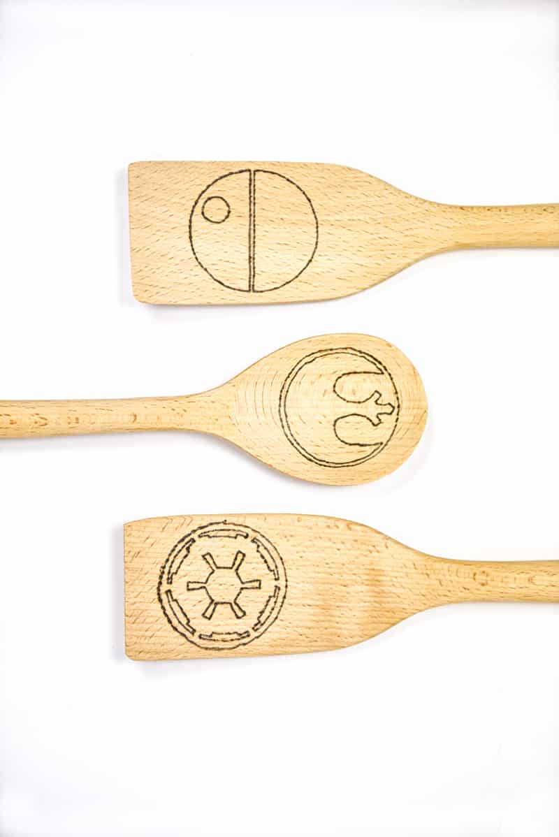 Wood Burned Crafts | Wood Burned Utensils | Star Wars Crafts | Star Wars Utensils