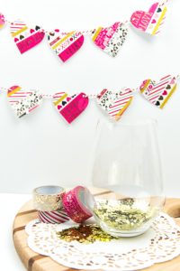 Washi Tape Heart Garland | Valentine's Day Craft | Holiday Crafts | Holiday Decor | Washi Tape Crafts | Washi Tape | Paper Crafts