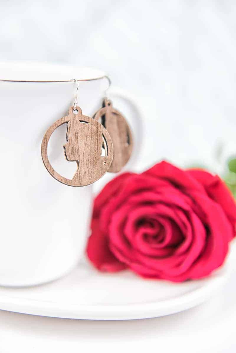 Make Faux Wood Beauty and the Beast Earrings