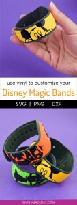 Disney Magic Bands - Get ready to show your #disneyside with custom Disney Magic Bands! All you need is 20 minutes, a Silhouette Machine, and some vinyl to end up with a new craft obsession.