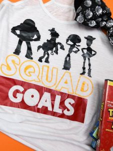 Toy Story Shirt - Toy Story Land is opening at Disney World Summer of 2018 and we're designing our own shirts for opening day! If you or your little ones love the Toy Story characters and can't wait for the new land to open at Disney's Hollywood Studios, you need these shirts! They're super easy to make with a Silhouette Cameo or Cricut Machine and when you're done you'll have super cute and custom shirts for your next Disney vacation!