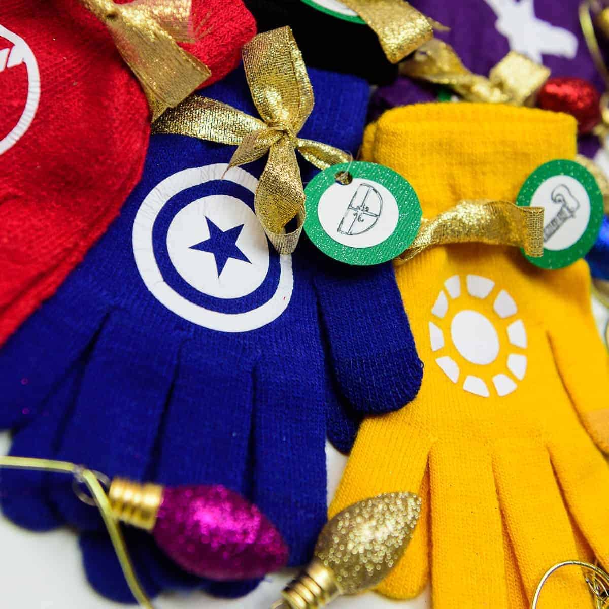 DIY Quick and Cheap Avengers Winter Gloves Stocking Stuffer