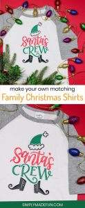 Hand Lettered Matching Family Christmas Shirts DIY