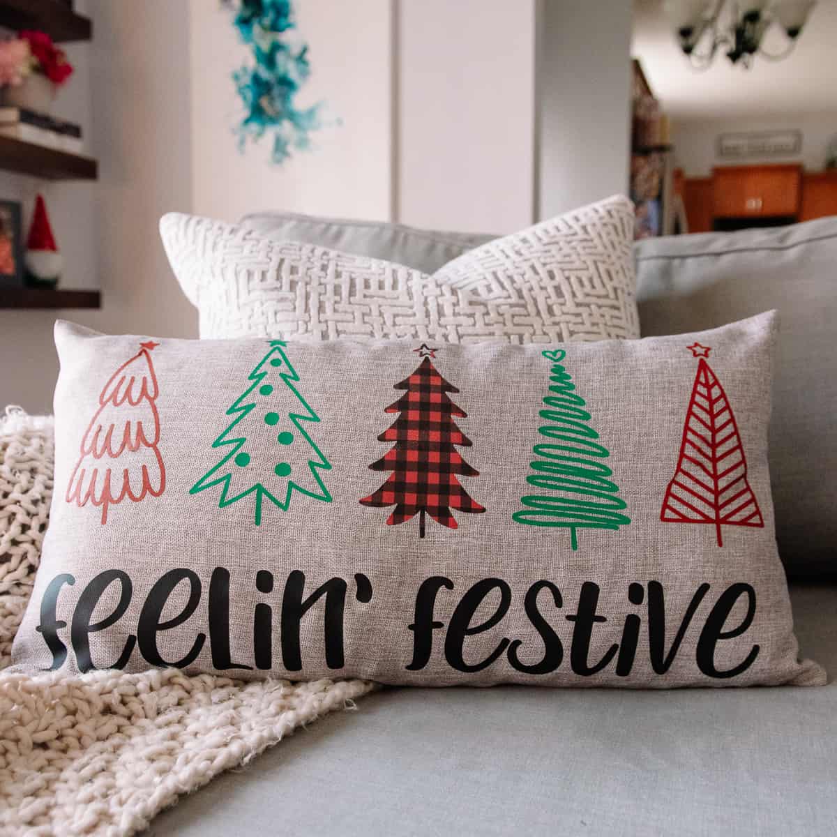 Feelin’ Festive Christmas Tree Pillow